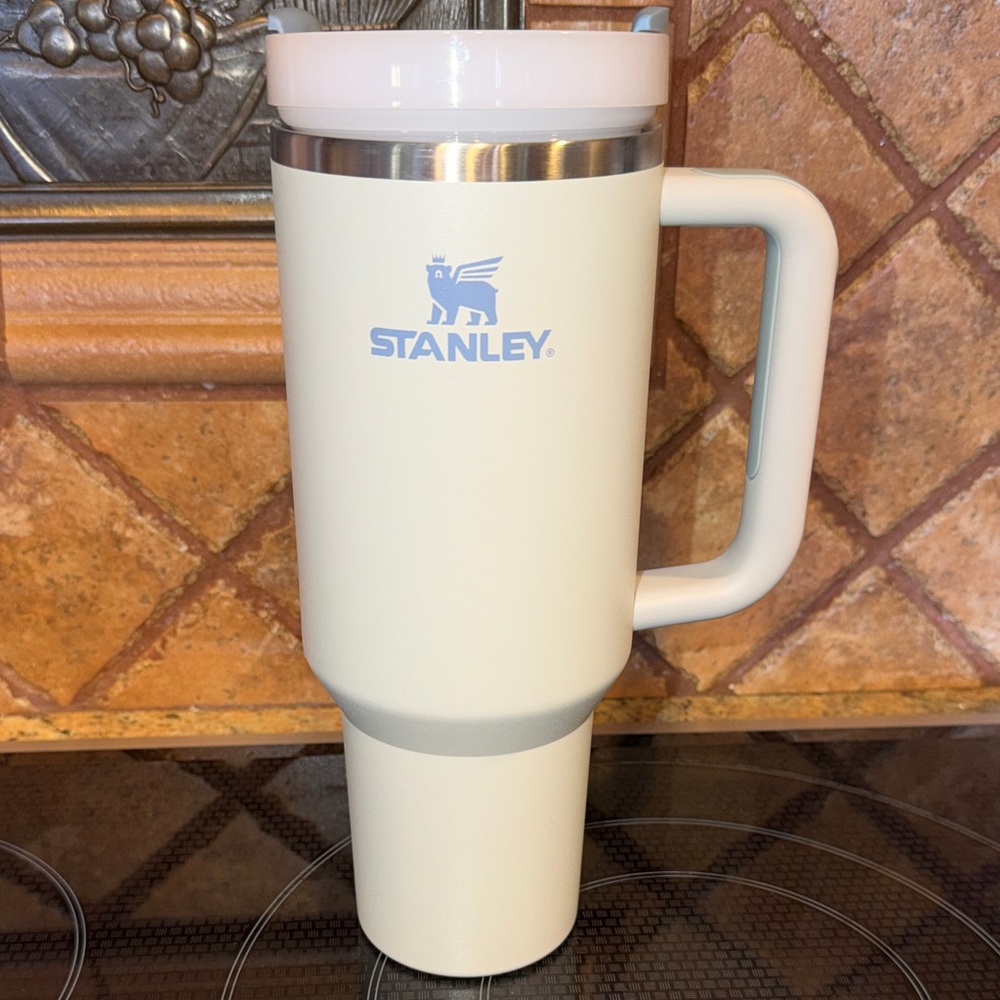 Stanley Cream Travel Mug with Handle